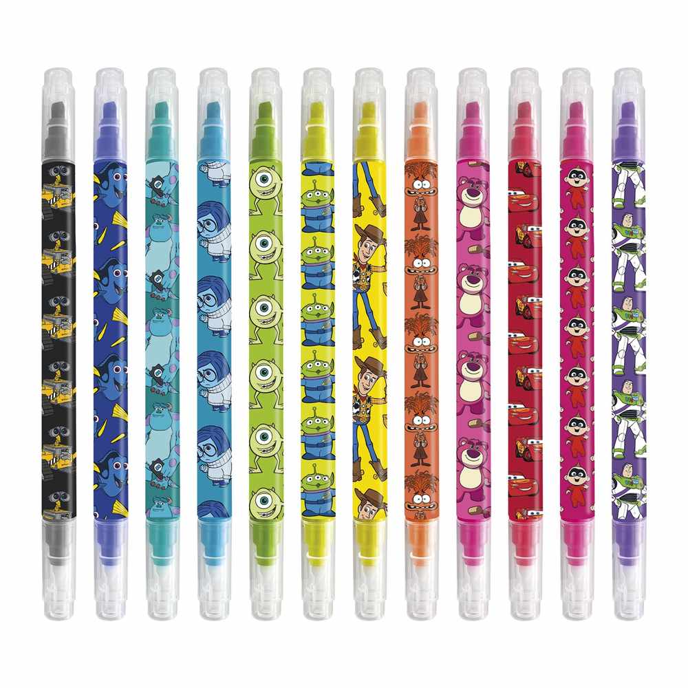 Grupo Erik Disney - Pixar Set Of 12 Erasable markers - Multicolours